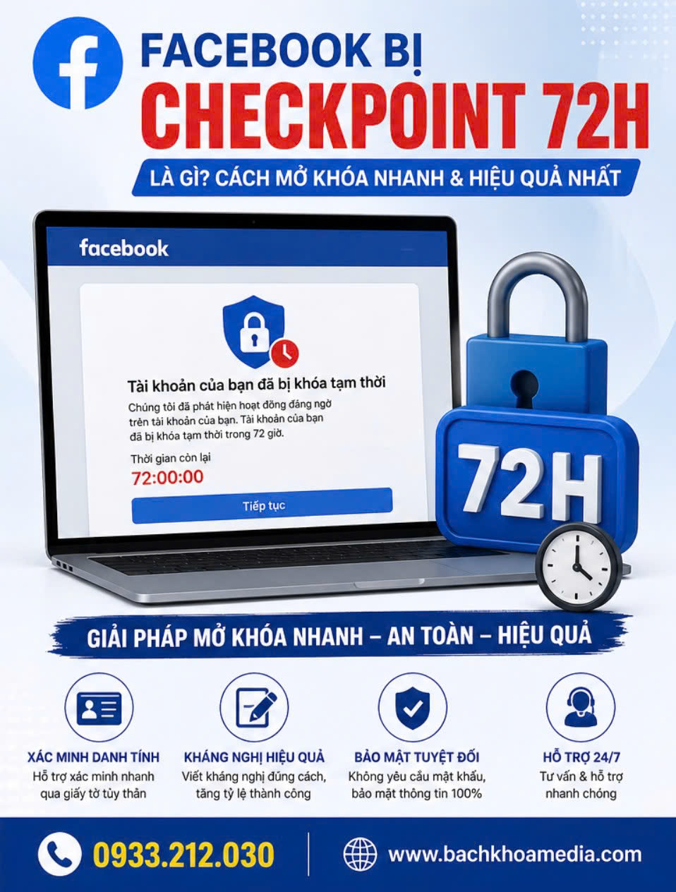 facebook bị checkpoint 72h