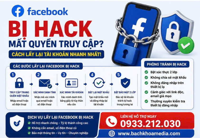 facebook bị hack mất quyền truy cập
