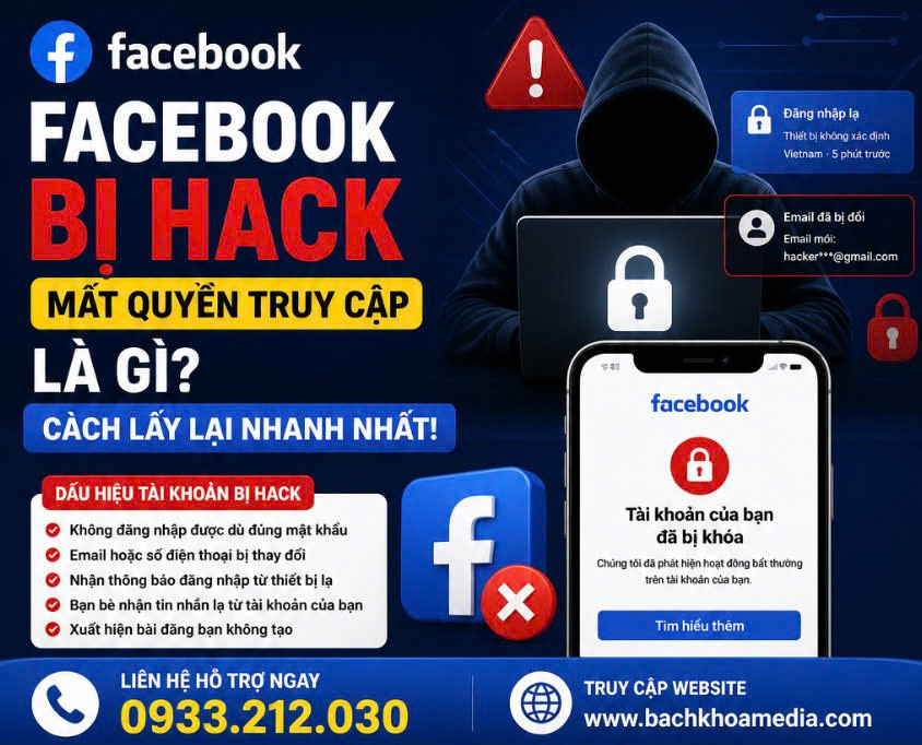 facebook bị hack mất quyền truy cập