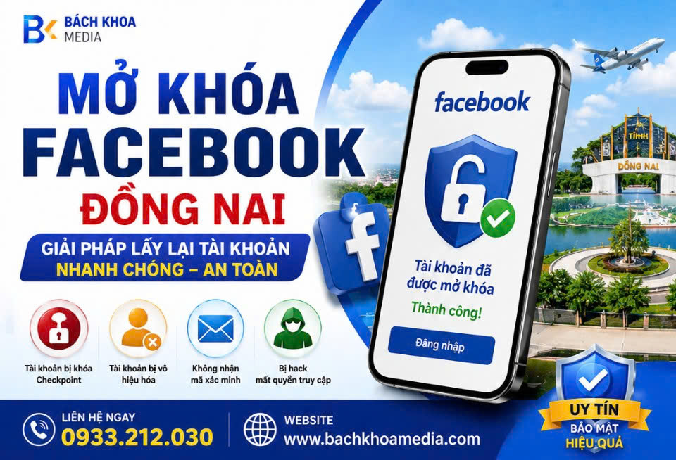 Mở khóa Facebook Đồng Nai