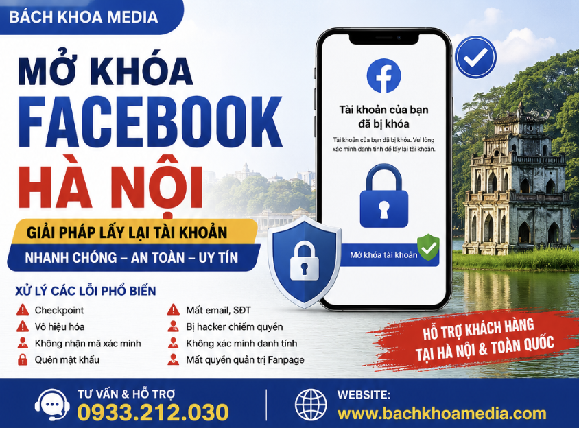 Mở khóa Facebook Hà Nội
