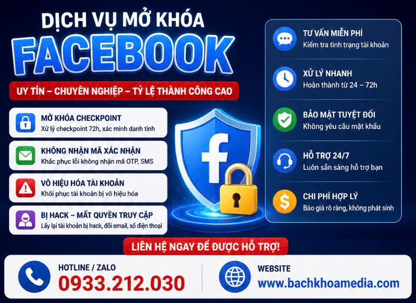 mở khóa facebook