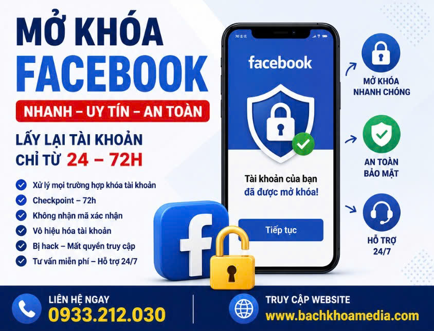 mở khóa facebook