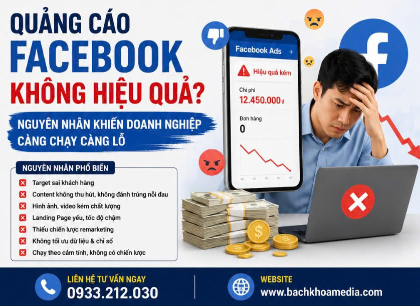 quảng cáo facebook không hiệu quả