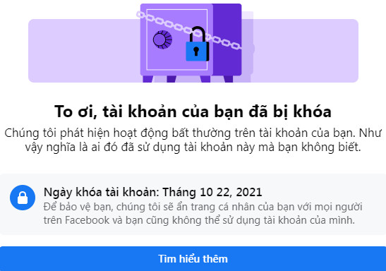 tại sao Facebook bạn bị khoá 